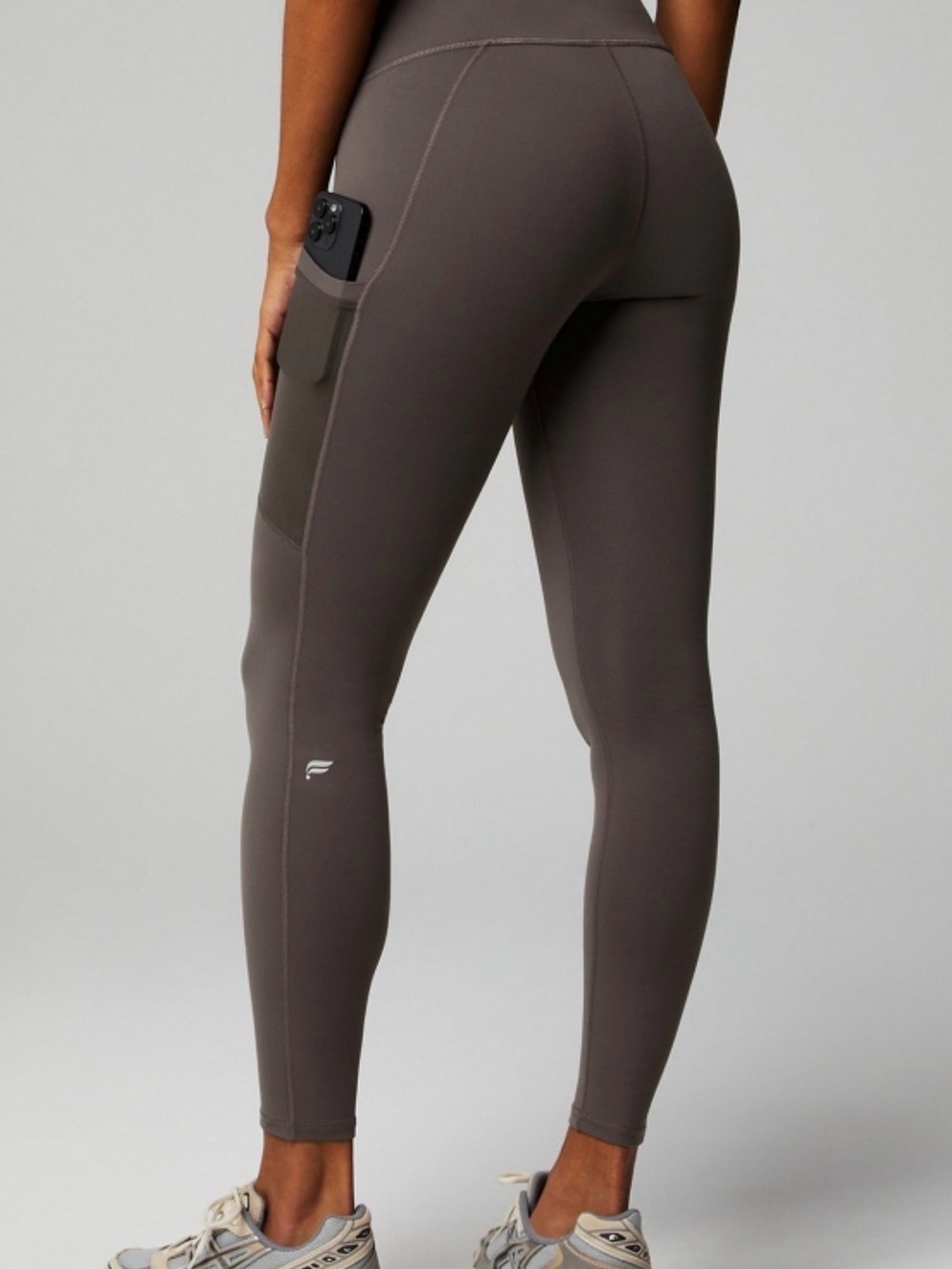 Fabletics Power Hold Grey High-Waist Pocket Leggings Sz M NWT